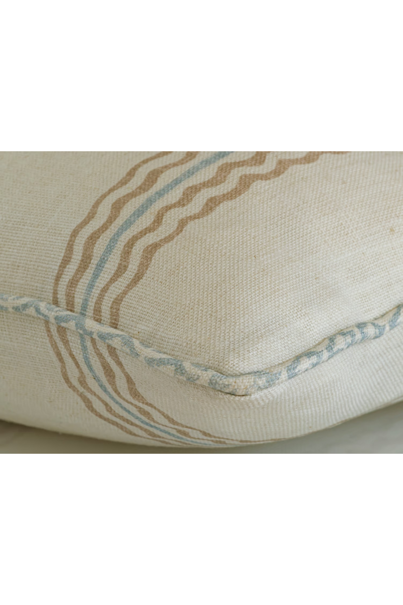 Coussin en Lin à Rayures Ondulées | Andrew Martin Rhubarb | OROA.fr
