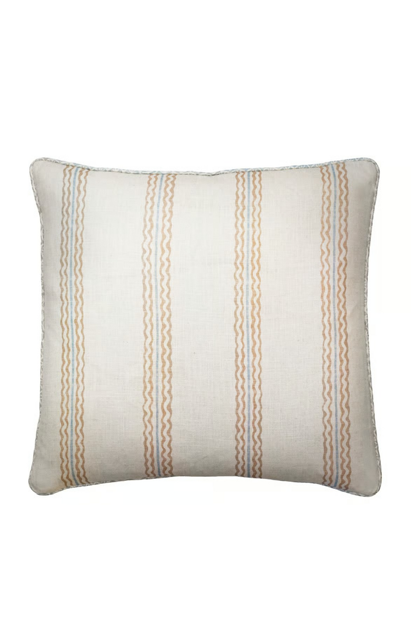 Coussin en Lin à Rayures Ondulées | Andrew Martin Rhubarb | OROA.fr