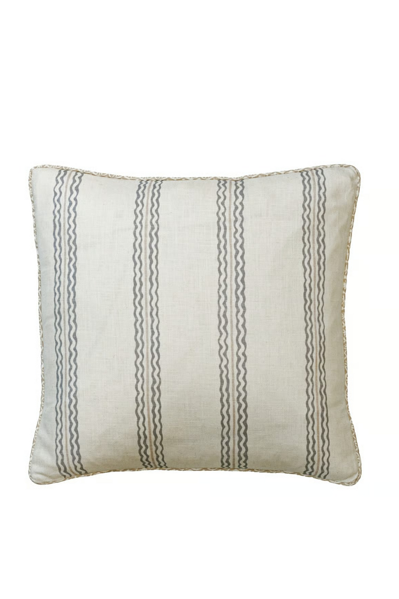 Coussin en Lin à Rayures Ondulées | Andrew Martin Rhubarb | OROA.fr