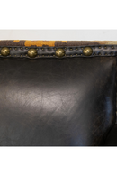 Fauteuil En Cuir Marron En Kilim Coloré | Andrew Martin Marlborough | OROA.fr