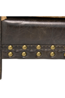 Fauteuil En Cuir Marron En Kilim Coloré | Andrew Martin Marlborough | OROA.fr