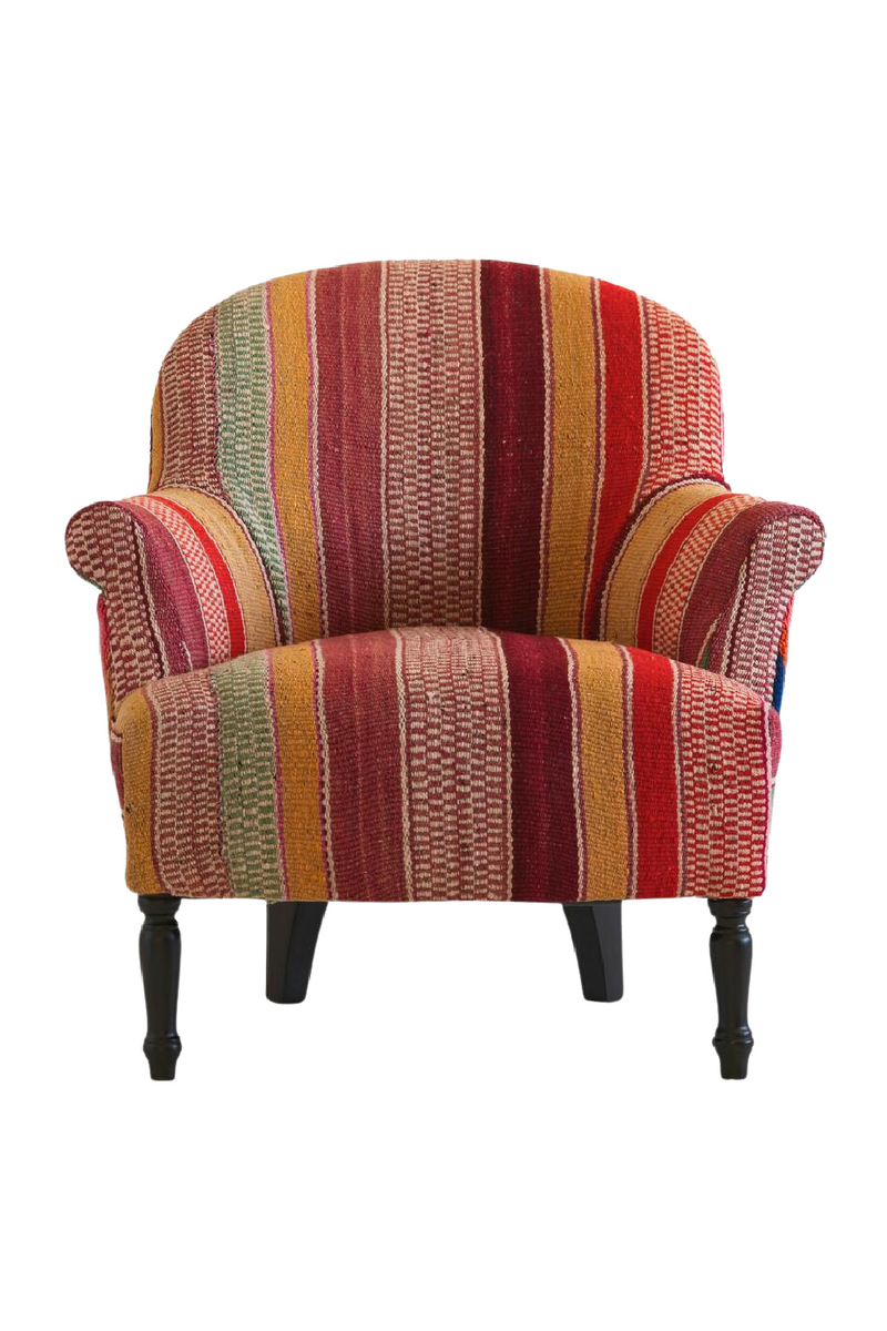 Fauteuil Incurvé En Tissu Andin Traditionnel | Andrew Martin Victoria | OROA.fr