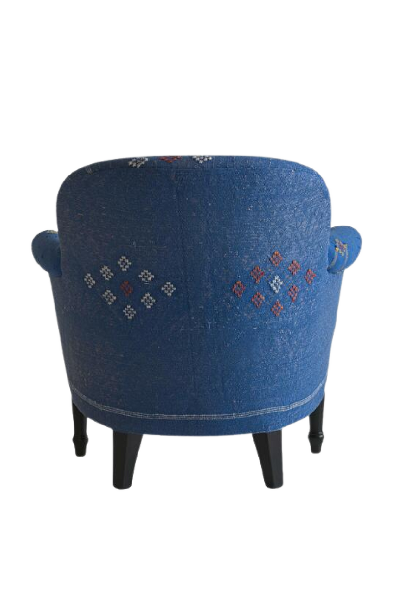 Fauteuil marocain bleu | Andrew Martin Victoria | Meubleluxe.fr