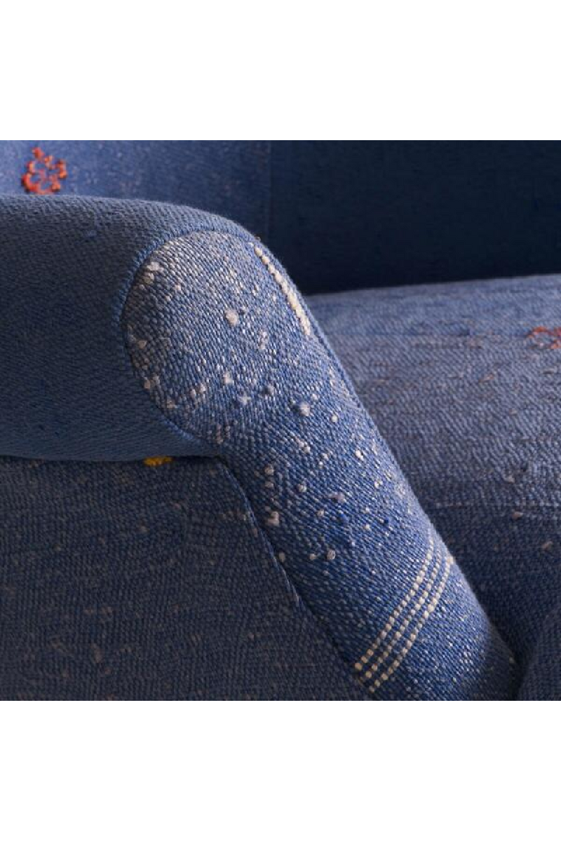 Fauteuil marocain bleu | Andrew Martin Victoria | Meubleluxe.fr