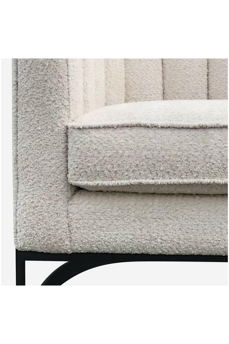 Fauteuil bouclé crème | Andrew Martin Apollo | Meubleluxe.fr