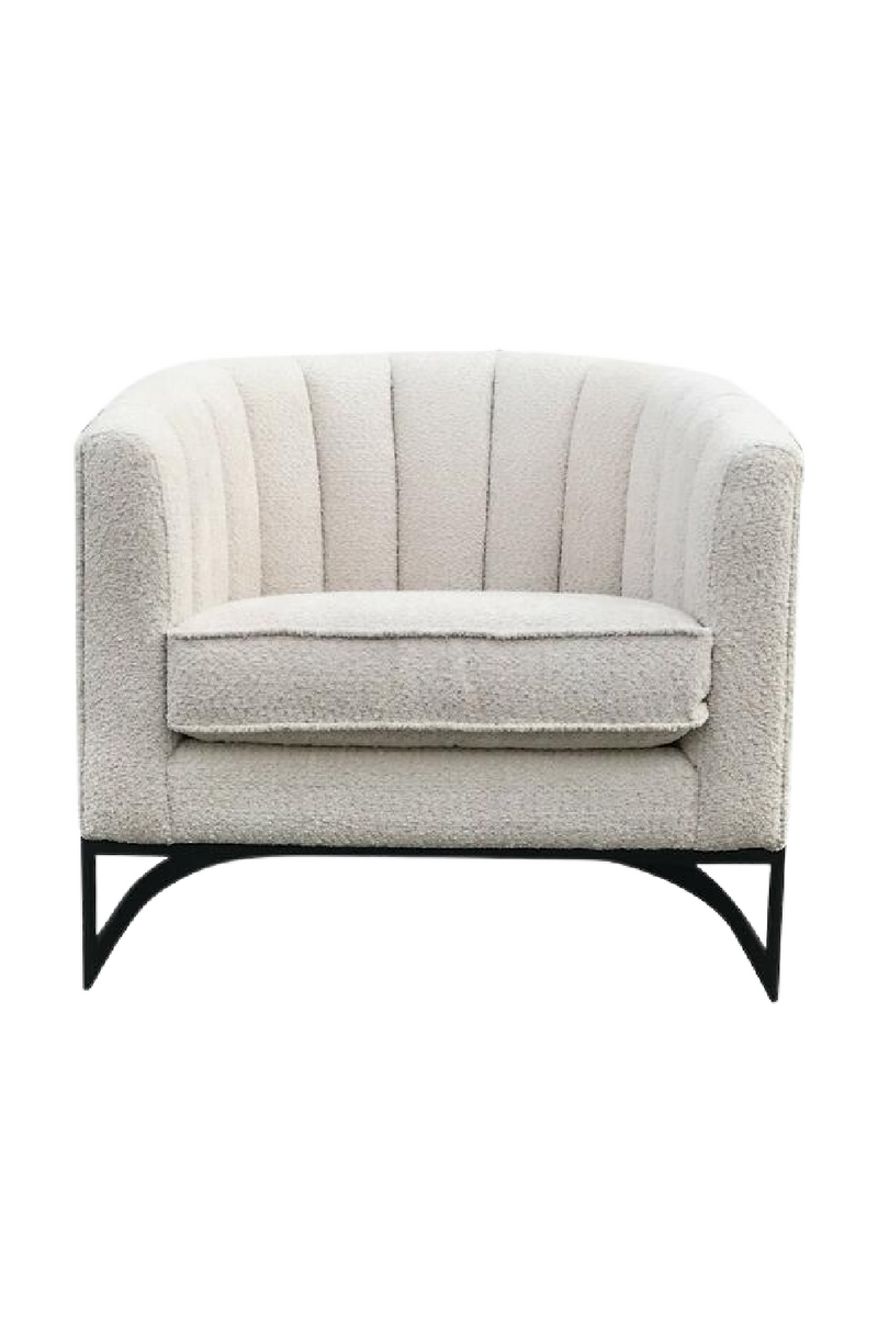 Fauteuil bouclé crème | Andrew Martin Apollo | Meubleluxe.fr