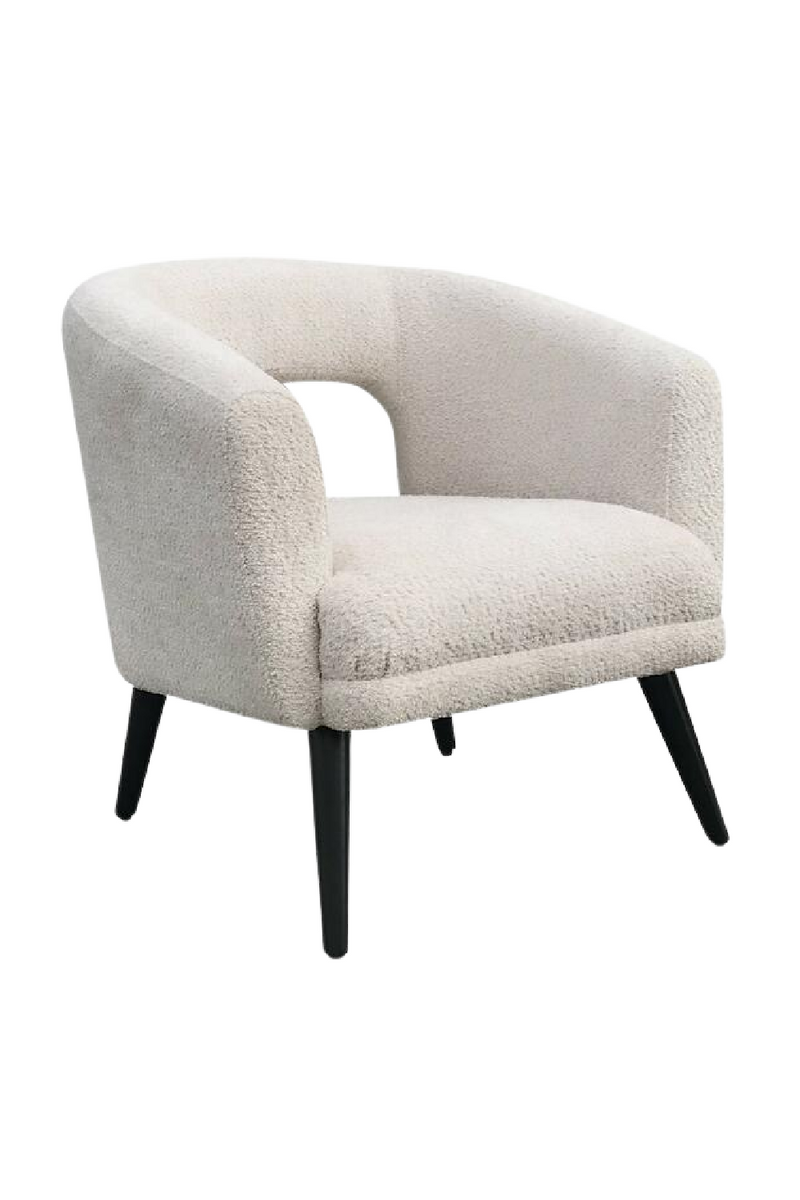 Fauteuil bouclé crème | Andrew Martin Buco | Meubleluxe.fr