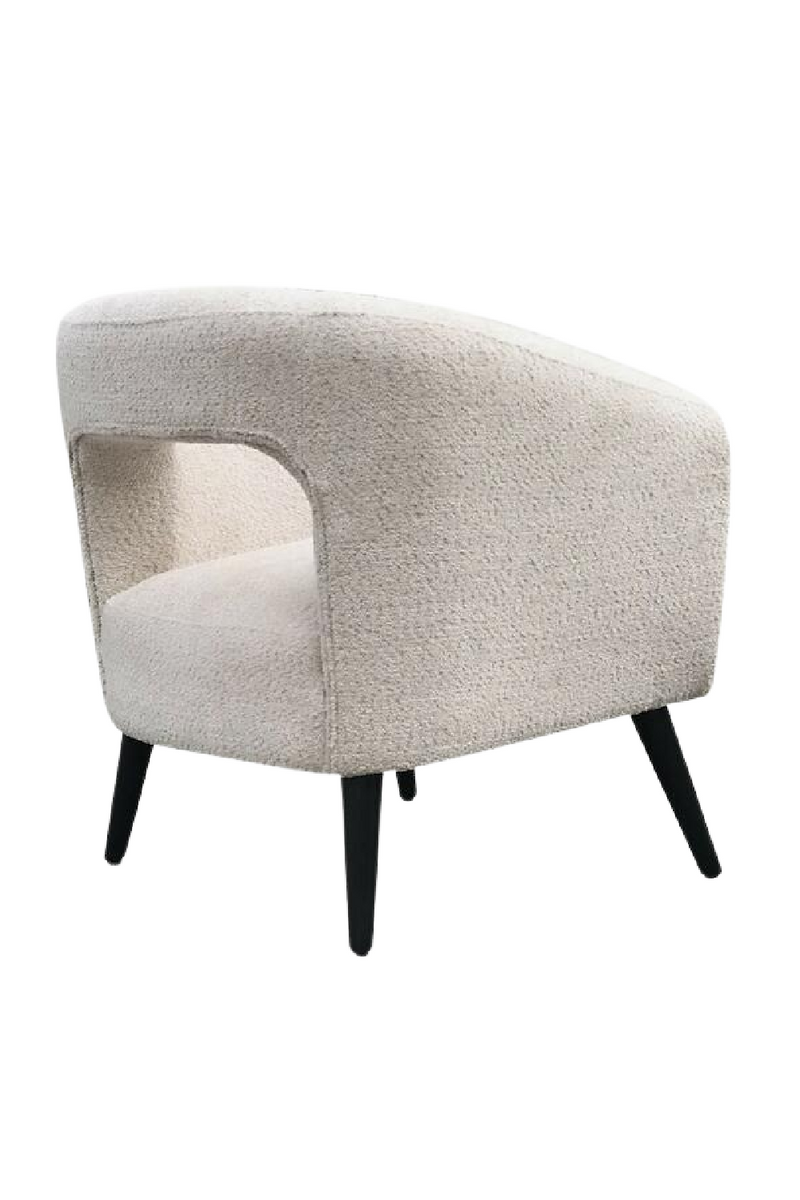 Fauteuil bouclé crème | Andrew Martin Buco | Meubleluxe.fr