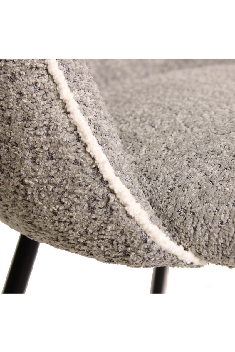 Chaise de salle à manger en tissu chenille grise | Andrew Martin Colina | Meubleluxe.fr