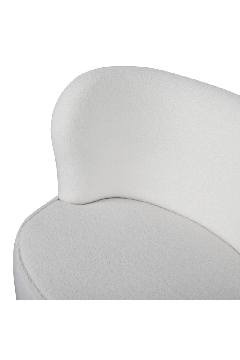 Fauteuil pivotante molletonné crème | Andrew Martin Dorothy | Meubleluxe.fr