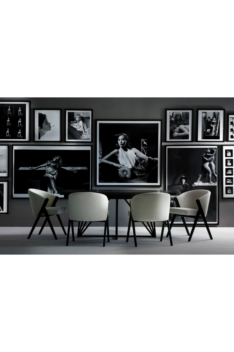 Chaise De Salle A Manger Boucle Blanc Cassé | Andrew Martin Ciri | OROA.fr