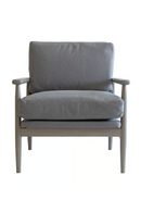 Fauteuil Lounge en Bois Avec Revêtement en Tissu | Andrew Martin Augustus | OROA.fr