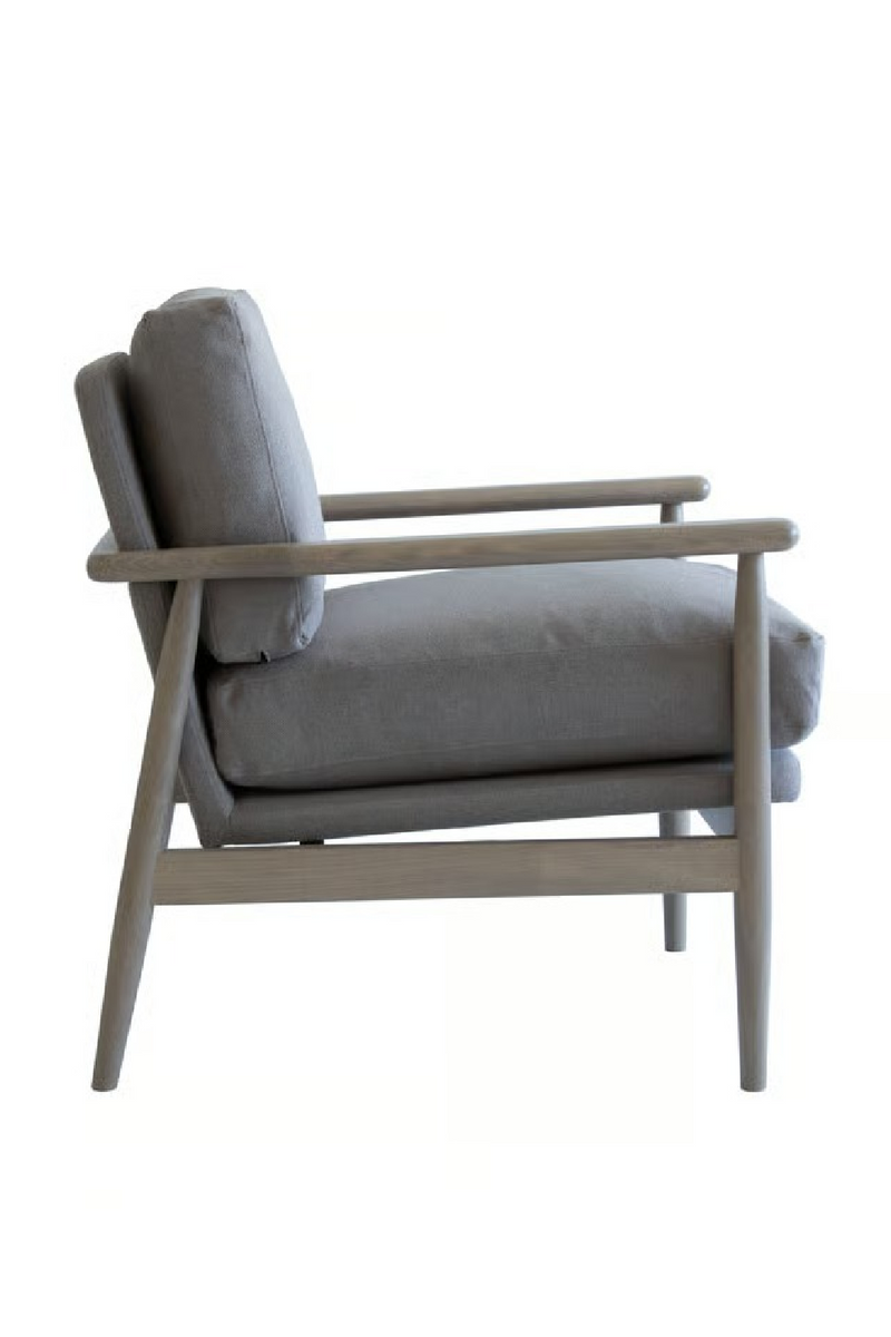 Fauteuil Lounge en Bois Avec Revêtement en Tissu | Andrew Martin Augustus | OROA.fr
