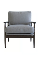 Fauteuil Lounge en Bois Avec Revêtement en Tissu | Andrew Martin Augustus | OROA.fr