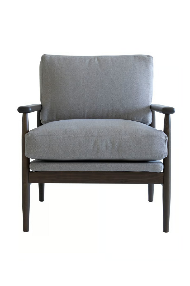 Fauteuil Lounge en Bois Avec Revêtement en Tissu | Andrew Martin Augustus | OROA.fr