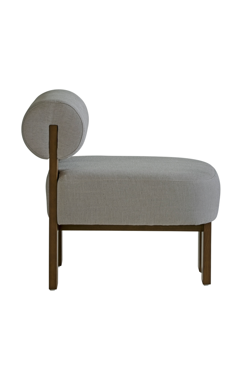 Fauteuil d'appoint en lin gris | Andrew Martin Pello | Meubleluxe.fr