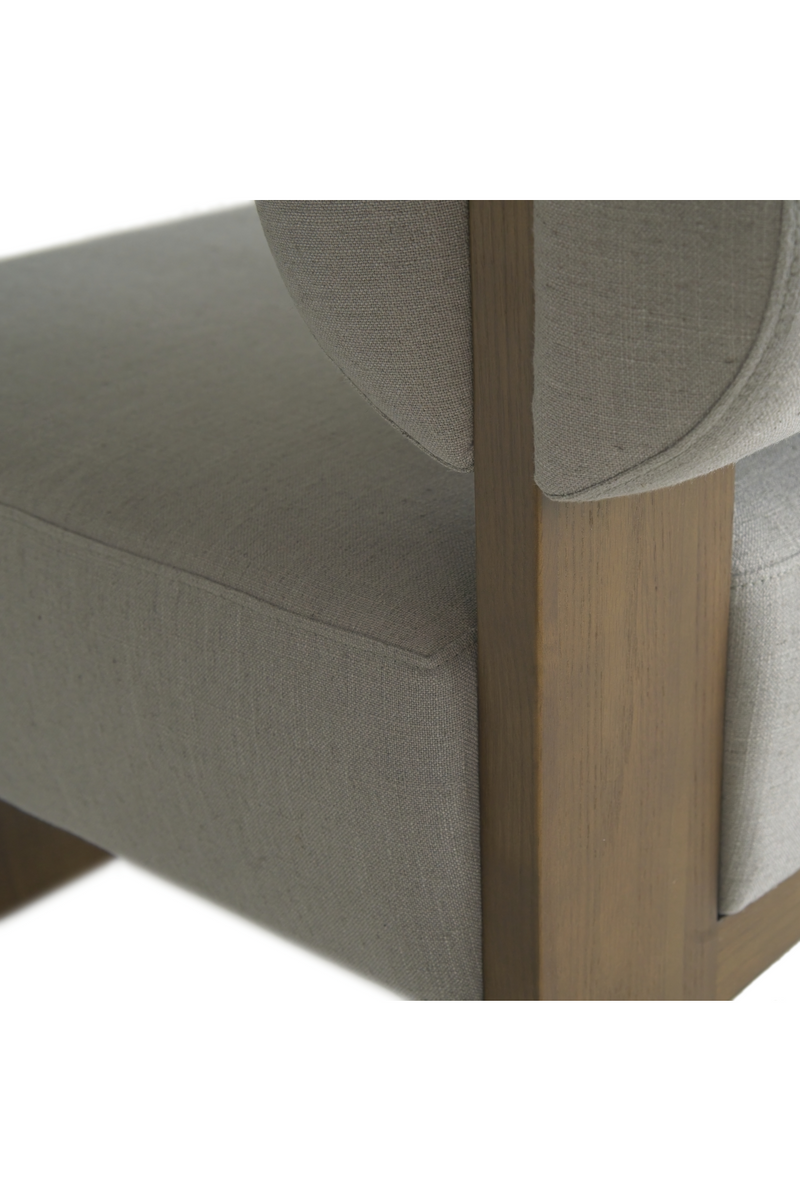 Fauteuil d'appoint en lin gris | Andrew Martin Pello | Meubleluxe.fr