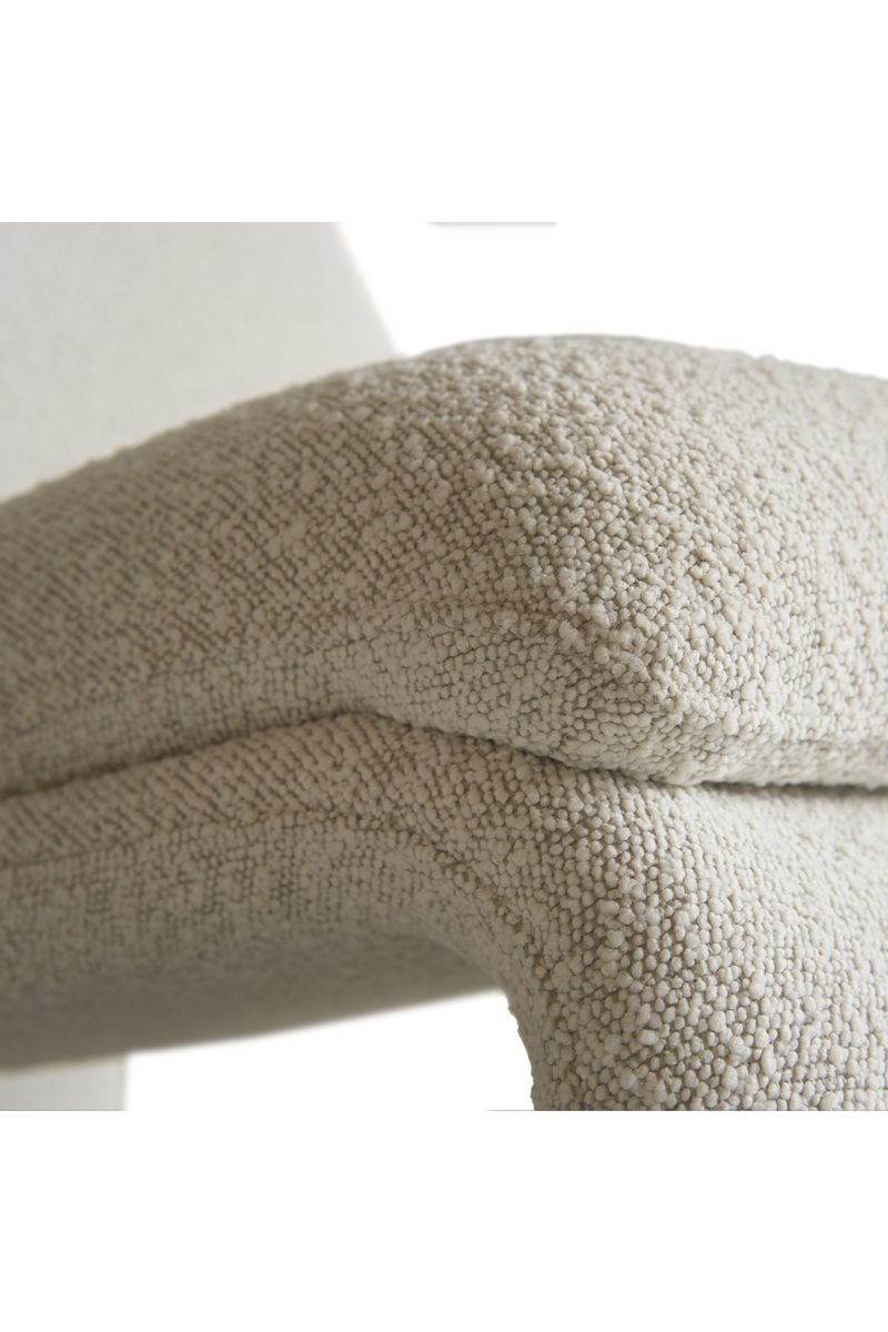 Fauteuil d'appoint bouclé crème | Andrew Martin Diana | Meubleluxe.fr