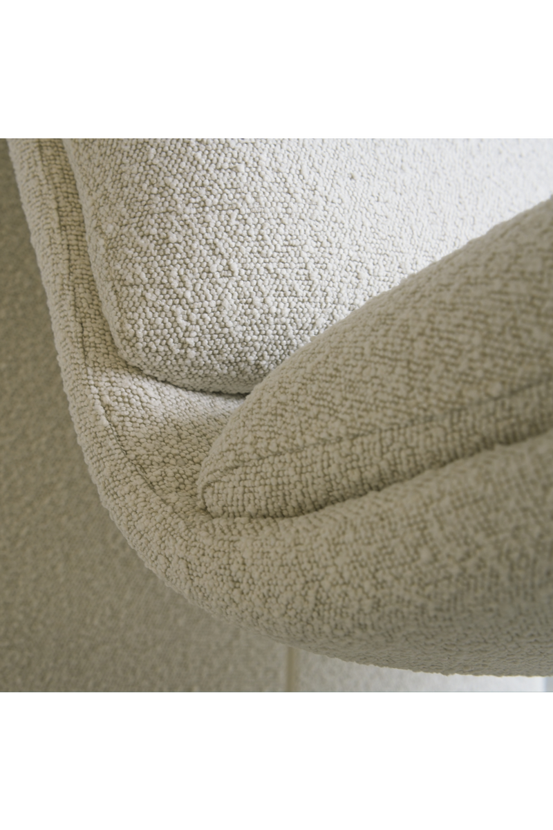 Fauteuil d'appoint bouclé crème | Andrew Martin Diana | Meubleluxe.fr