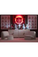 Fauteuil d'appoint bouclé crème | Andrew Martin Diana | Meubleluxe.fr