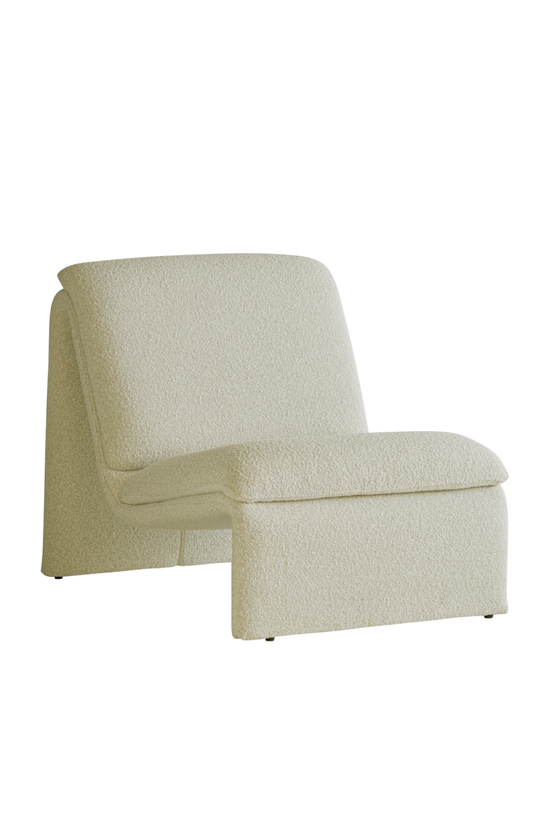 Fauteuil d'appoint bouclé crème | Andrew Martin Diana | Meubleluxe.fr