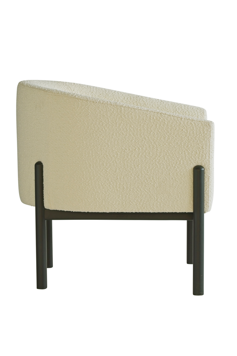 Fauteuil d'appoint bouclé blanc | Andrew Martin Winnie | Meubleluxe.fr