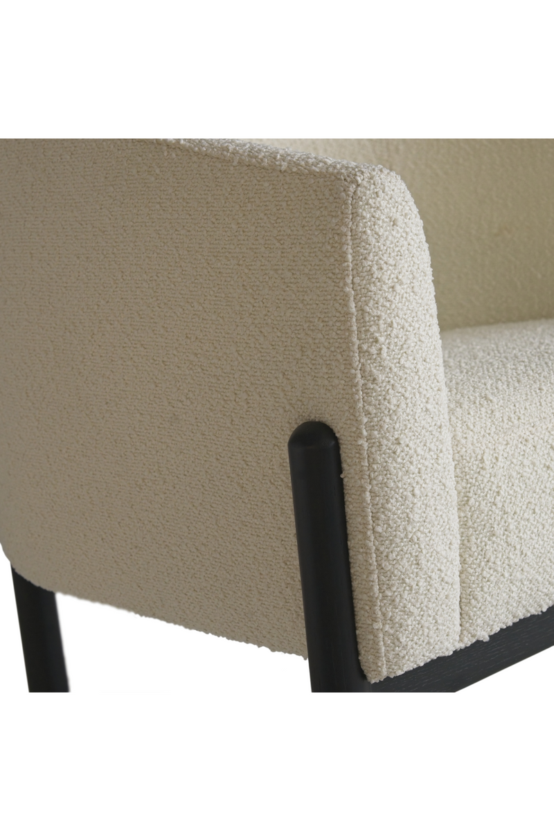 Fauteuil d'appoint bouclé blanc | Andrew Martin Winnie | Meubleluxe.fr