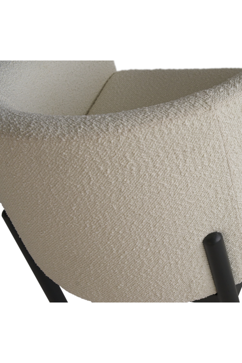 Fauteuil d'appoint bouclé blanc | Andrew Martin Winnie | Meubleluxe.fr