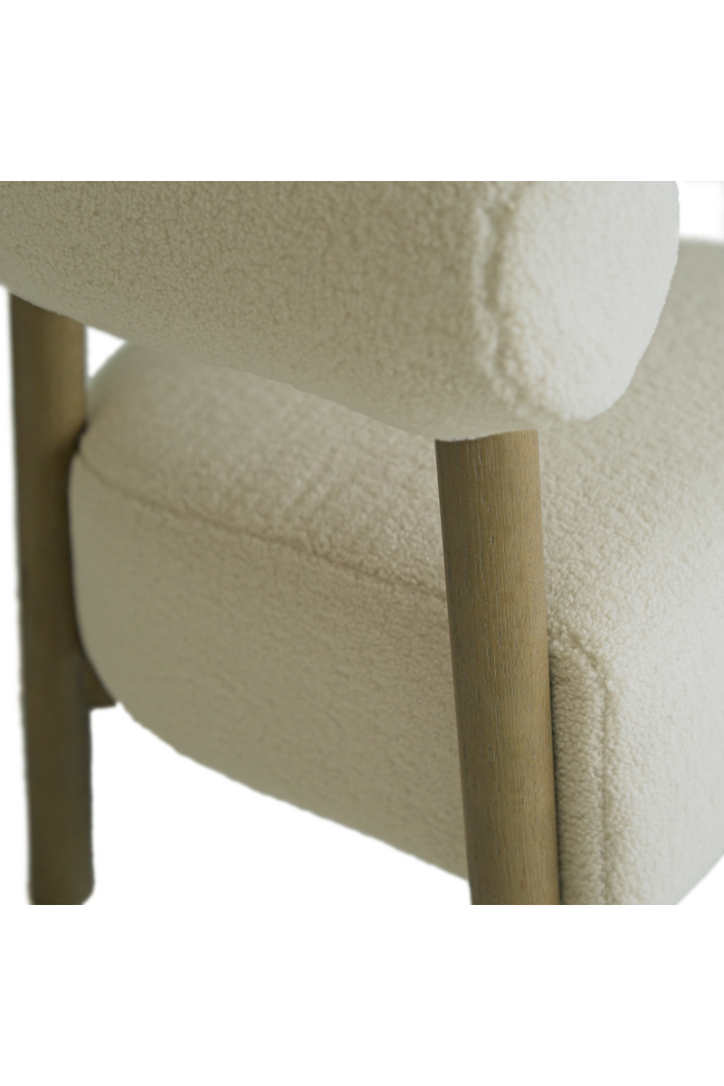 Fauteuil d'appoint molletonné crème | Andrew Martin Rollo | Meubleluxe.fr