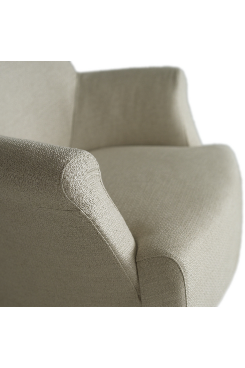 Fauteuil d'appoint en tissu blanc écru | Andrew Martin Victoria | Meubleluxe.fr