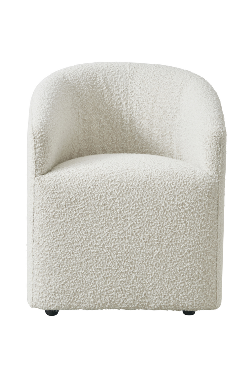 Chaise de salle à manger en jacquard boucle blanc | Andrew Martin Alto | Meubleluxe.fr