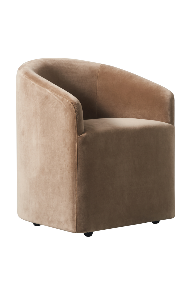 Chaise de salle à manger en velours beige I Andrew Martin Alto | Meubleluxe.fr