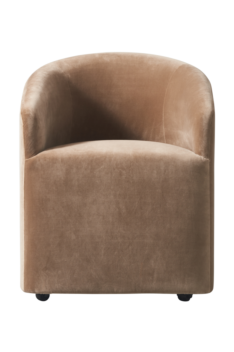 Chaise de salle à manger en velours beige I Andrew Martin Alto | Meubleluxe.fr