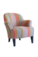 Fauteuil Courbe Rose à Motif Géométrique | Andrew Martin Victoria | OROA.fr