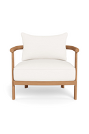 Fauteuil lounge d'extérieur en teck avec coussin | Andrew Martin Cove | OROA.fr