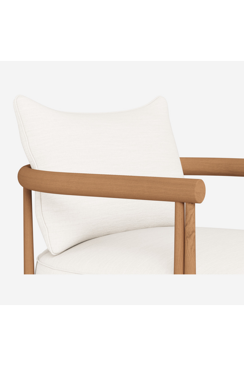 Fauteuil lounge d'extérieur en teck avec coussin | Andrew Martin Cove | OROA.fr