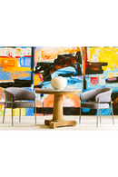 Chaise De Salle A Manger En Velours Gris | Andrew Martin Olori | OROA.fr