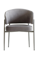 Chaise De Salle A Manger En Velours Gris | Andrew Martin Olori | OROA.fr