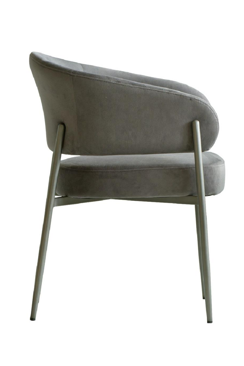 Chaise De Salle A Manger En Velours Gris | Andrew Martin Olori | OROA.fr