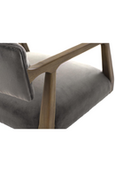 Chaise De Bureau Pivotante En Velours Gris | Andrew Martin Theo | OROA.fr
