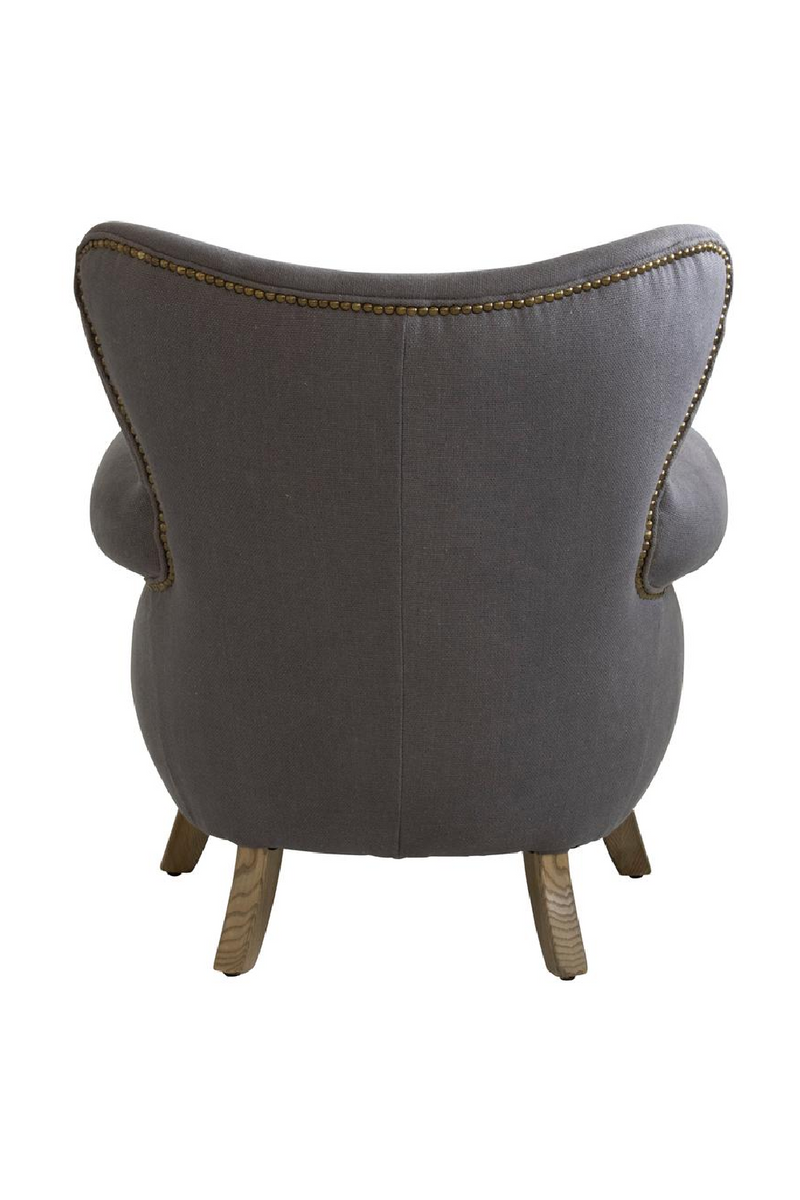 Fauteuil Gris En Lin Clouté | Andrew Martin Scholar | OROA.fr