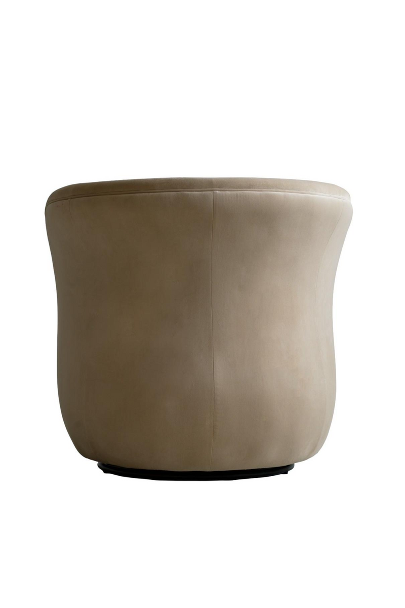 Fauteuil Pivotant En Suède Crème | Andrew Martin Mandona | OROA.fr
