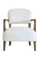 Fauteuil D’appoint En Chenille Blanche | Andrew Martin Gwen | OROA.fr