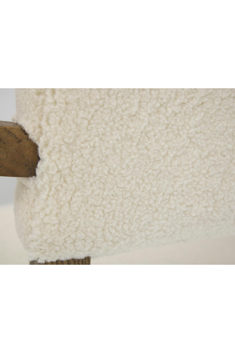 Fauteuil D’appoint En Chenille Blanche | Andrew Martin Gwen | OROA.fr