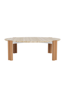 Table basse d'extérieur en travertin | Andrew Martin Cove | OROA.fr
