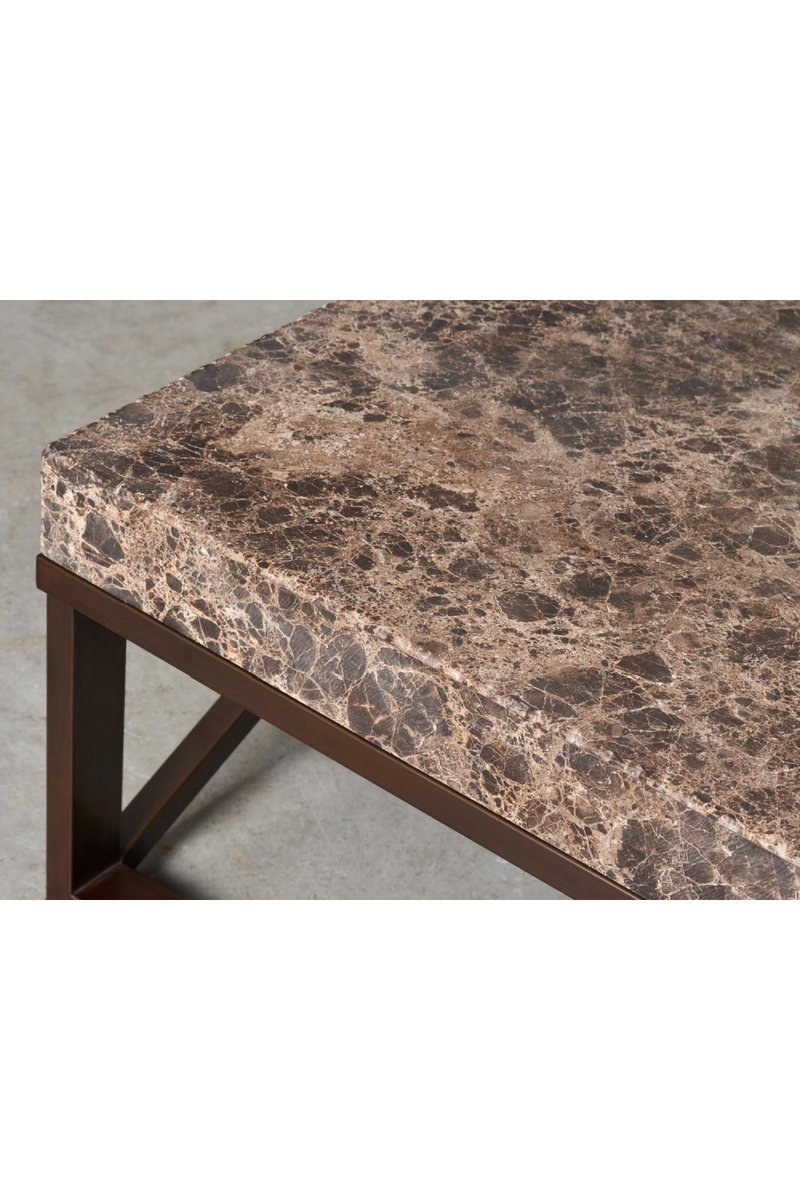 Table Basse En Marbre Brun Foncé | Andrew Martin Giorgio | OROA.fr