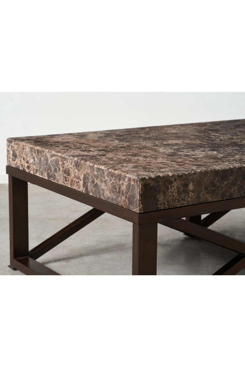 Table Basse En Marbre Brun Foncé | Andrew Martin Giorgio | OROA.fr