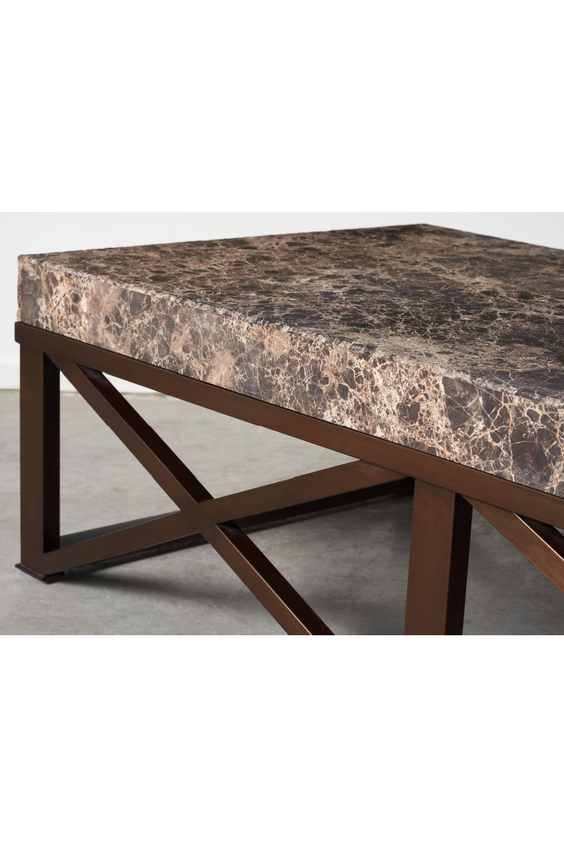 Table Basse En Marbre Brun Foncé | Andrew Martin Giorgio | OROA.fr