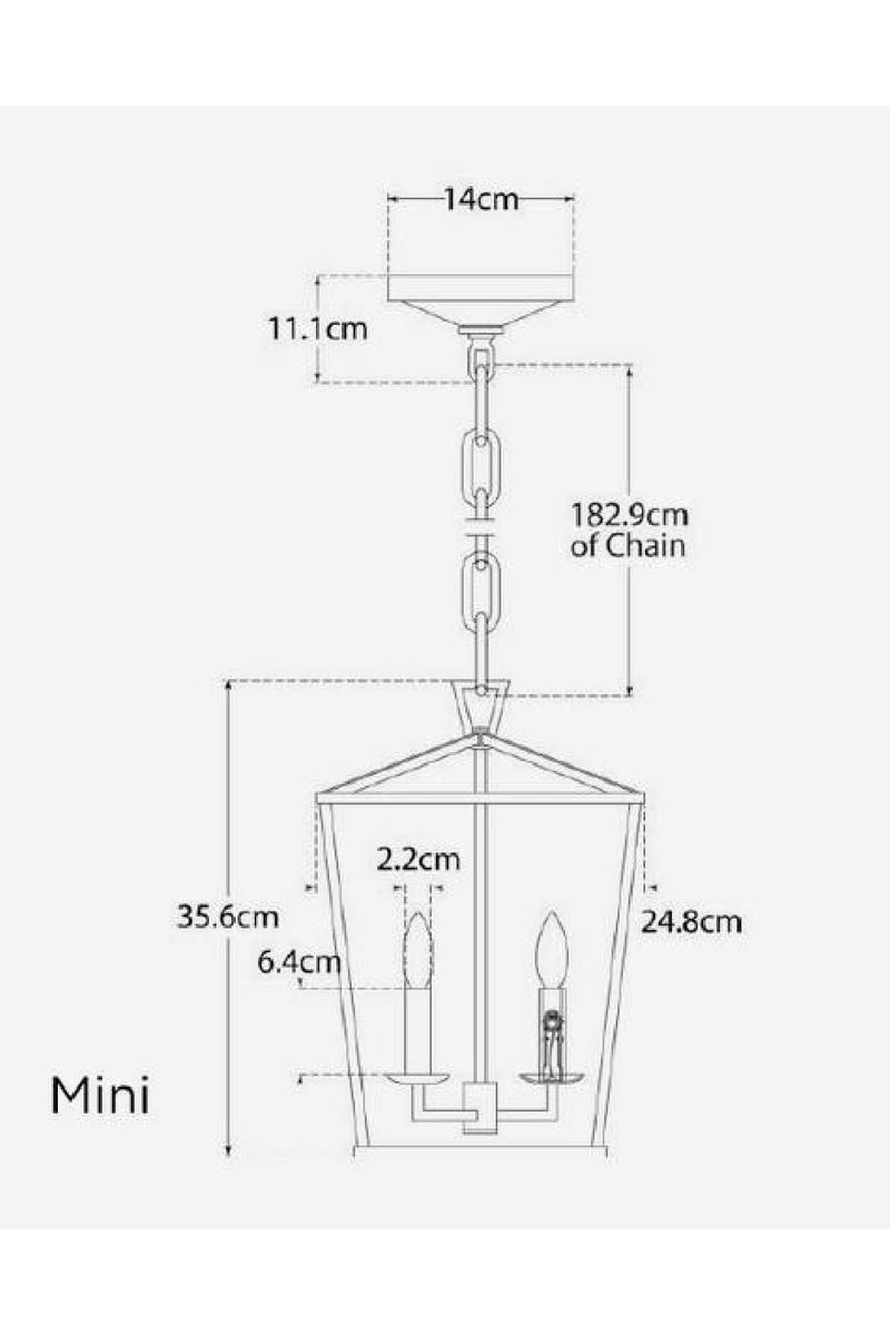 Lanterne suspension doré | Andrew Martin Darlana XS | Meubleluxe.fr