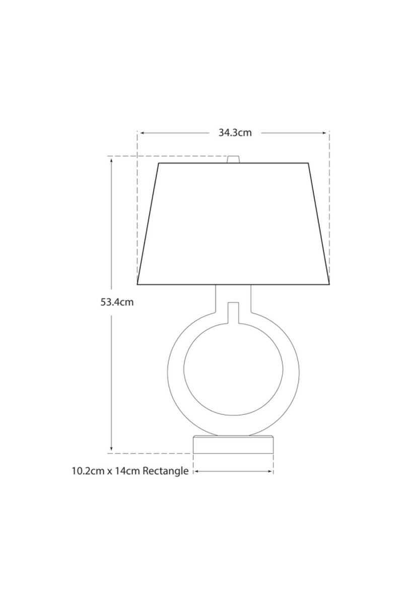 Lampe de Table à Anneau en Albâtre | Andrew Martin Ring Form | OROA.fr